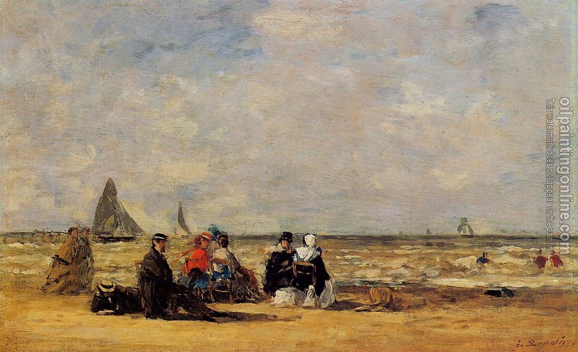 Boudin, Eugene - The Beach at Trouville